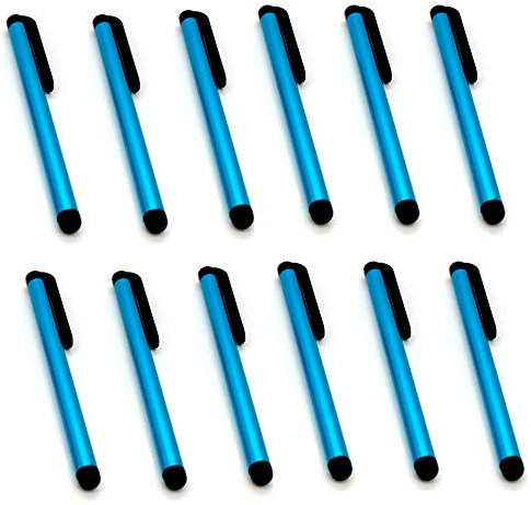 ASC 12 x Stylus Pen 10,2 cm Stylus für iPhone 7 6, Samsung, iPad, iPod, und alle Geräte mit Touchscreen – 1 Dutzend, blau