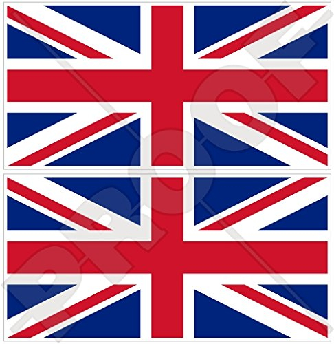Vinyl-Aufkleber mit britischer Union Jack-Flagge, Großbritannien, 140 mm, 2 Stück