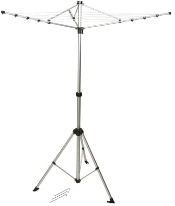 Bo-Camp Art: Uni Bc Tendedero Compact 3 Brazos C/Pie Power, Hand, Elctro, tragbar, Tools, Frosted Grey, No Size