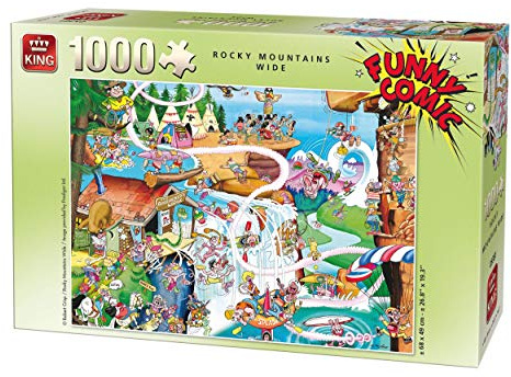 King KNG05189 Lustige Comics Rocky Mountains breites Puzzle (1000 Teile)