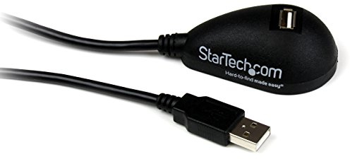 StarTech.com USB 2.0 Verlängerung 1,5m mit Dockingstation, USB-A Verlängerungskabel Stecker auf Buchse mit Standfuss inSchwarz