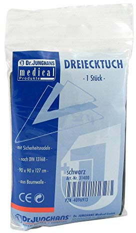 DREIECKTUCH schwarz 90x90x12 1 St