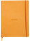 RHODIA 117515C - Orange Flexible Notebook - 19x25 cm - Lined - 160 pages - Clairefontaine Ivory Paper 90 g/m - Bookmark, Elastic Closure - Faux Leather Cover - Rhodiarama Collection