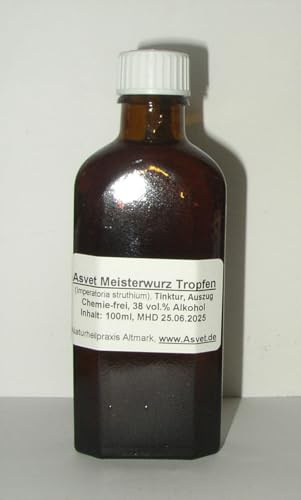 Asvet 100ml Meisterwurz Tropfen, Tinktur, Zubereitung ohne Chemie !