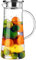 TAMUME 1,5 Litre Carafe a Eau Pichet à Eau Fruit avec Couvercle en Acier Inoxydable et Théière en Verre avec Infuseur