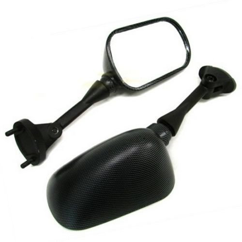 Rückansicht Rückspiegel für Kawasaki Ninja 2005-2008 636 ZX6 ZX6R 2004-2008 ZX10R Sport Street Bike (Kohlefaser Look)