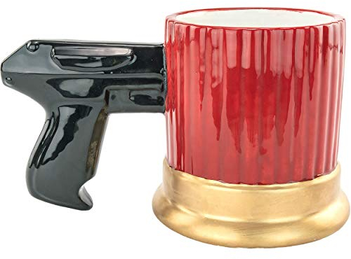 Fairly Odd Novelties Shotgun Shell Tasse mit Pistolengriff lustige Pistole Kaffee Tee Tasse Schießen Gag Geschenk, 414 ml