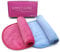 Simply Gone Make Up Remover Cloths | Reusable Makeup Removing Face Cloth ideal for Sensitive Skin | Makeup Remover Flannel 2 Set (Blue & Pink)