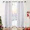 Deconovo Vorhang Verdunklungsgardinen Kälteschutz Gardinen Wohnzimmer Vorhänge Fenstervorhang, 214x107 cm(HöhexBreite), Silber Grau, 2er Set