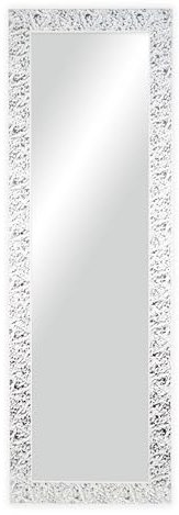 CHELY INTERMARKET Espejo de Pared Cuerpo Entero 30x130cm(42,50x142,50cm) Blanco-Plateado MOD148