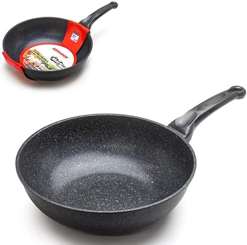 Joycook Durastone Marble Wok Pan Cast Aluminum 12 (30 cm)