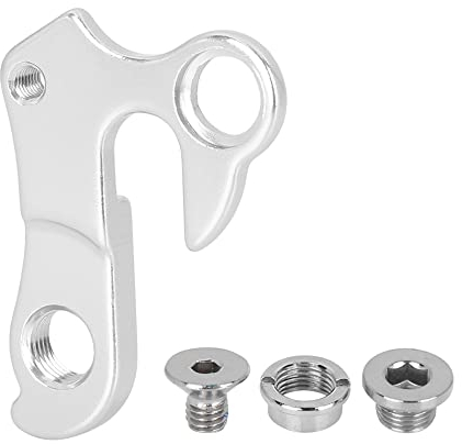 X AUTOHAUX Bicicleta Cola Gancho Trasero Cambio Patilla Cuadro Engranaje Gancho Tono Plata
