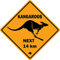 BCTS Panneau de signalisation de Voiture en métal avec Inscription « Kangouroo Next » 30,5 x 30,5 cm