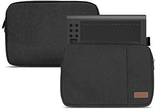 NAUC Grafiktablett Tasche kompatibel für GAOMON M106K Hülle Zeichentablett Schutzhülle Case Cover in Schwarz Grau oder Blau, Farbe:Schwarz