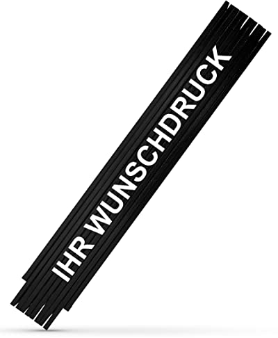 #teamludorf Zollstock 2m Schwarz 10 Stück mit UV-Druck - Zollstock mit Namen bedrucken - personalisiertes Werkzeug Männer - Geschenk für Papa Opa - Zollstock mit Spruch Vatertag