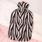 Marco Paul 1.8 Litre Small Hot Water Bottle with Cover Zebra Print - Hotwater Bottles for Adults and Kids - Mini Hot Water Bottle for Stomach and Back Pain Relief - Versatile Hot Bags for Pain Relief
