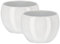 KOTARBAU® 2er Set Keramik-Blumentopf Übertopf ⌀ 10 cm für Blumen Pflanzen Weiß