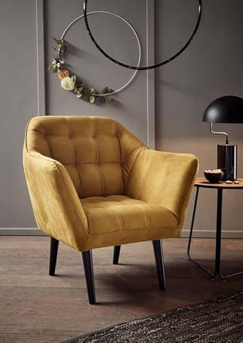 Froschkönig24 Max Sessel Polstersessel Fernsehsessel Einzelsessel Gelb