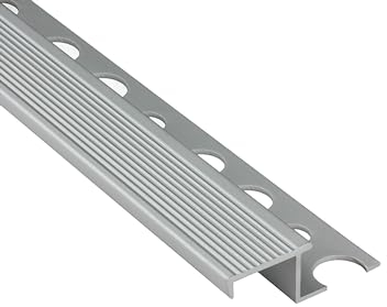 Alu Stufenprofil Fliesenschiene Profil Treppe Schiene L270cm H10mm silber