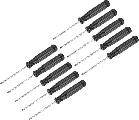 sourcing map Mini Phillips Screwdriver, 2.0mm Cross Head with Black Handle for Small Appliances, 10 Pcs