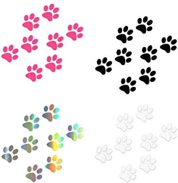32 Stück Hundepfoten Pfoten Pfötchen Hund Katze Aufkleber Sticker für Auto Motorrad Wand Laptop Möbel, Paws Dog Paws Paws Aufkleber Pack für Auto oder Motorrad, Fahrrad oder Roller