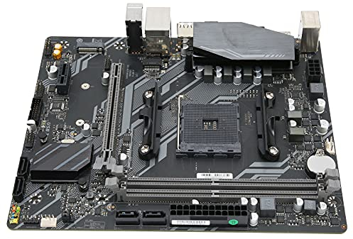 Cuifati Placa Base de Computadora, Placa Base AMD A520 RAM DDR4 de Dos Canales, Placa Base Micro‑ATX con Ranura SATA/M.2, Ranura para Gráficos PCI-E X 16, Salida VGA+HDML HD