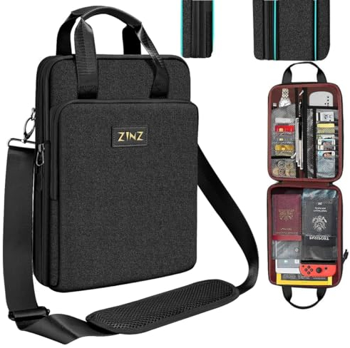 ZINZ Slim & Expandable Case 12.9 13 inch Travel Laptop Shoulder Bag for MacBook Air 13 M3/M2/M1, MacBook Pro 13 M2/M1, iPad Pro 12.9/13/11, iPad Air 13,B02K07