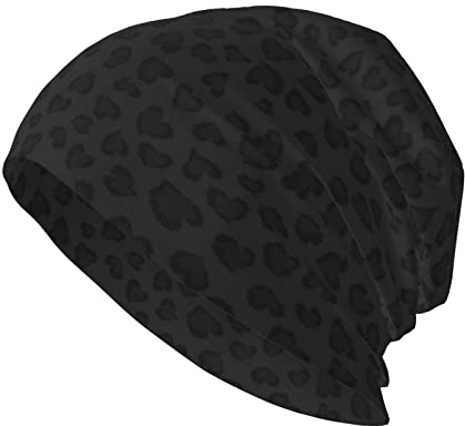 Leopardenmuster Beanie Mütze Stretch Schal Kopfwickel für Männer und Frauen Winter Warm Outdoor Lustige Mützen Strickmütze, Leopardenmuster, Einheitsgr��e