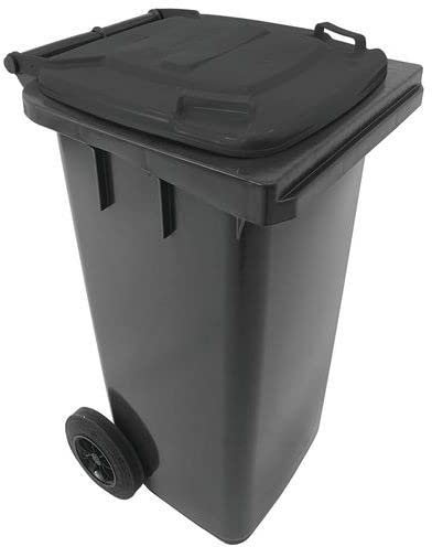 Horison Industries 120L Bin, Wheelie Bin, Trash Bin, Outdoor Bin, Garbage Bin, Plastic Bins with Lids, Outdoor Plastic Bin, Recycling Bins, Waste Bin, Waste Separation Bin - 485x930x480mm