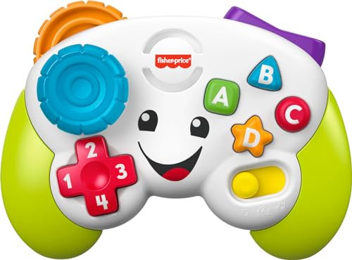 Fisher-Price Laugh & Learn Jouet électronique pour bébé, manette de jeu et d'apprentissage avec lumières et musique pour enfants de 6 mois et plus