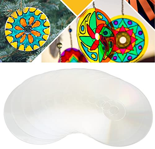10Pcs Clear DIY Painting CDs - Aesthetic Wall Art Craft Supplies for Party Decor, Creative Customization, Not for Audio Use