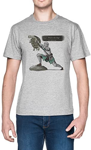 Elden Ring - Praise The Dog Graues Herren T-Shirt Grey Men's Tee