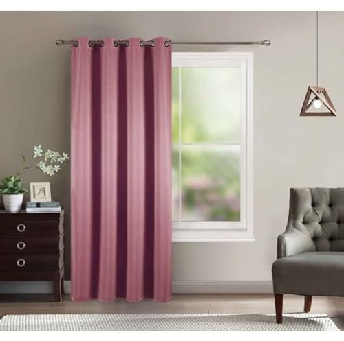 HOMEROKK Rideau Occultant 100% Polyester (Rose Poudré, 140 X 260 cm)