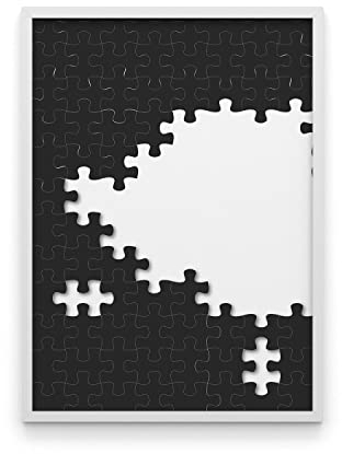 WIETRE Puzzle Rahmen 50x70 cm passend für Ravensburger 1000 (weiss) Alurahmen