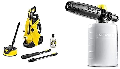 Bundle of Kärcher K 4 Power Control Home high pressure washer: Intelligent app support - the right solution for heavier soiling - incl. home kit + Kärcher FJ6 Foam Nozzle - Pressure Washer Accessory