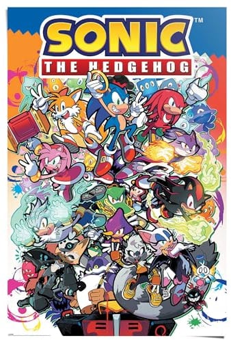 REINDERS Poster, Sonic The Hedgehog - sonic comic characters, Kinderzimmer, Poster, Wanddeko, Room Decor, 150 gr. glänzend Bilderdruckpapier, Mehrfarbig, 91,5x61cm
