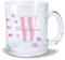 Kiwistar Taza de cristal transparente – Corazón – Personalizado con texto personalizado – Taza de texto personalizable – Personalizar tazas tú mismo – Mensaje – Regalo – Taza con diseño