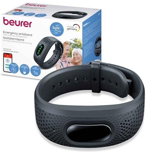 Beurer EC 70 Gardia Notrufarmband, 24h Notrufservice, Seniorenarmband automatische Sturzerkennung, Erstattung ab Pflegegrad 1 möglich, Kontaktierung von Notfallpersonen oder Notruf, Standortbestimmung