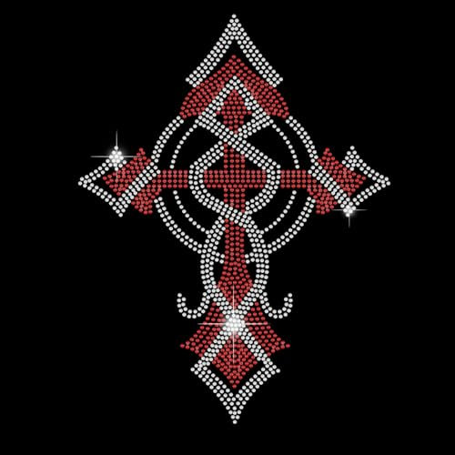 SUPERDANT Rotes Kreuz Strass Hotfix Zum Aufbügeln Selbstklebender Heißbohrer Kristall Strass Hotfix Transfer Patch Motivtransferapplikation Bügelbild Strass Zum Aufbügeln Für Bastelarbeiten T Shirts