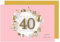 Edition Seidel Premium Glückwunschkarte zum 40. Geburtstag mit Umschlag. Geburtstagskarte Grusskarte Billet Karte Happy Birthday Mann Frau Gold Rosa Luftballons (GZ360-40 SW024)