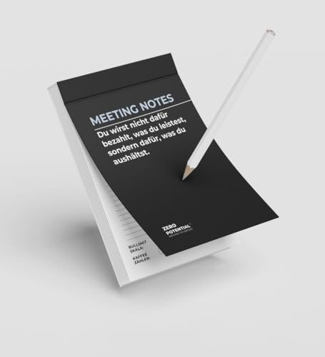 Notizblock: Du wirst nicht dafür bezahlt, was du leistest, sondern dafür, was du aushältst. Meeting Notes | A6 Notizblock 50 Blätter. Witzige Geschenkidee für Büro, Kollegen (nicht bezahlt)