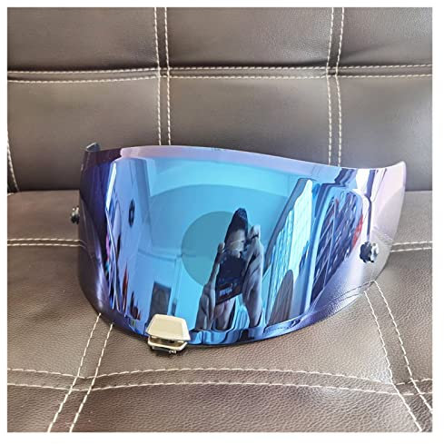 HONNR Motorrad Helm Objektiv, Motorradhelm Anti. -Uv PC. Visier Objektiv Modell Face Helm Visor Lens Case Kompatibel Mit H-JC RPHA-11/70 (Color : Blue)