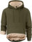 Tansozer Uomo Caldo Pile Foderato Felpe con Cappuccio Pullover Termico Invernale (Verde Militare, XL)