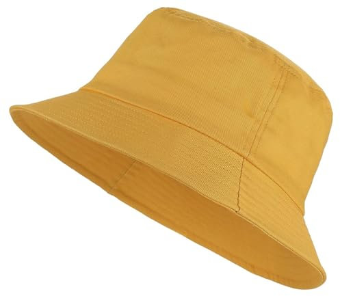 Van Der Rich ® - Bob Cotton Hut 54-58 EU - Damen (Senf, One Size)