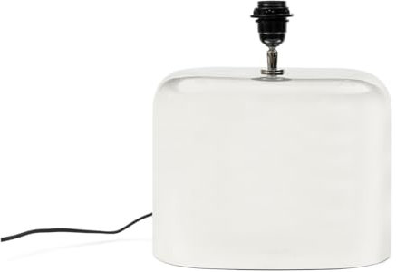 Riviera Maison Lampenfuß Tischlampe Silber, Lampensockel für Tischlampe, Fuß für Beleuchtung - Cooper Tischlampenfuß Quadratisch mit Glanz - Rostfreier Stahl, Eisen - (LxBxH) 31x15x32