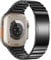 MaKTech Titanium Watch Bracelet Band,Light-Weight Metal Rounded Corner Link Strap with Embedded Buckle,for Apple Watch 10/9/Ultra 2/SE/8/7[2024] (46mm/45mm/44/49mm,Black)