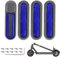 Diyxisk Scooter Reflektor, 4 Stücke Electric Scooter Reflektor, Dauerhaft Zubehör e Scooter, Abnehmbar Reflector, Geeignet für Xiaomi M365/Pro/Pro2/1S Elektroroller (Blau)