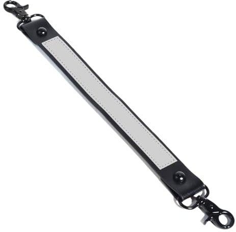 HYS Heavy Duty Anti Sway Strap für Feuerwehrmann Radio Strap, Riemen für Walkie Talkie Tragehilfe Holster Case, Leder (Schwarz)