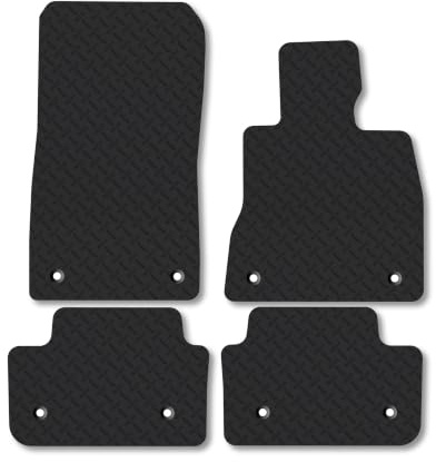 Compatible with BMW 5 Series (2024+) [Saloon] 5mm Rubber Car Mats | Heavy Duty Rubber Tailored Fit Floor Mats Full Coverage Durable Waterproof Accessories Easy Clean Anti Slip Made in the UK