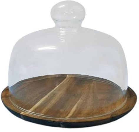 Gralara Supporto per Torta in Legno con Stoffa di Pane Cupola per Le Tavolette Da Frutto Del Server Porta Da Portico per Porte, L